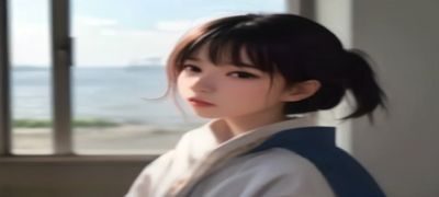 邪娠娼馆角色霜鸢的人物形象，红唇黑发的女性，表情介于温柔与冷酷之间